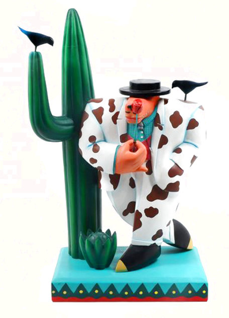 Gaucho Acrylic Sculpture 1989 26 in Signed Twice Sculpture by Markus Pierson