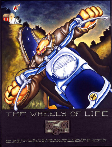 Wheels of Life 2000 - Framed Serigraph on Panel Limited Edition Print - Markus Pierson
