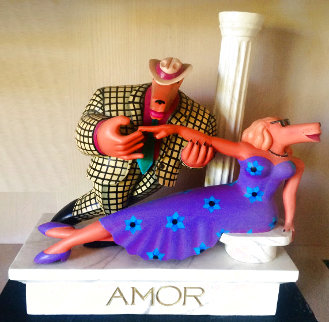 Amor Wood Sculpture 1990 20 in Sculpture - Markus Pierson