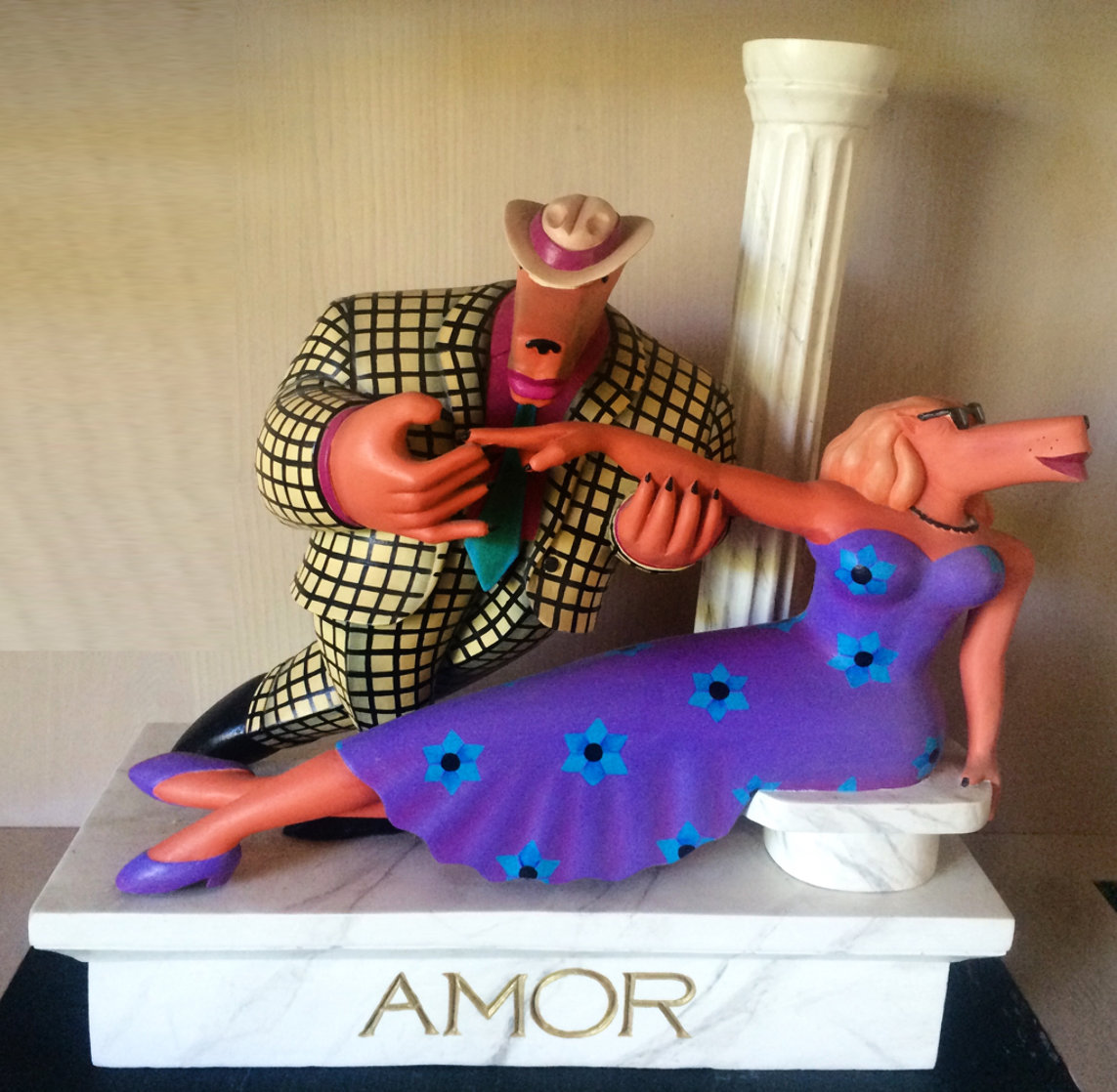 Amor Wood Sculpture 1990 Sculpture by Markus Pierson