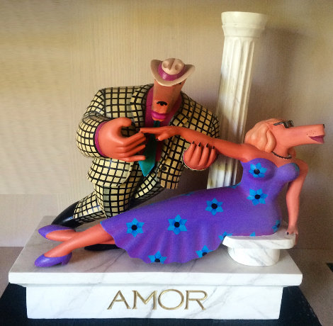 Amor Wood Sculpture 1990 20 in Sculpture - Markus Pierson