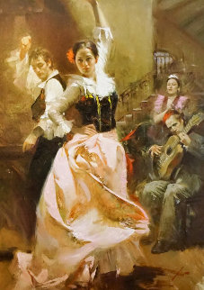 Dancing in Barcelona Embellished 2007 Limited Edition Print - Pino Dancing in Barcelona Embellished 2007 Limited Edition Print - Pino
