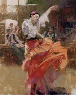 Flamenco in Red 2006 Limited Edition Print - Pino Flamenco in Red 2006 Limited Edition Print - Pino