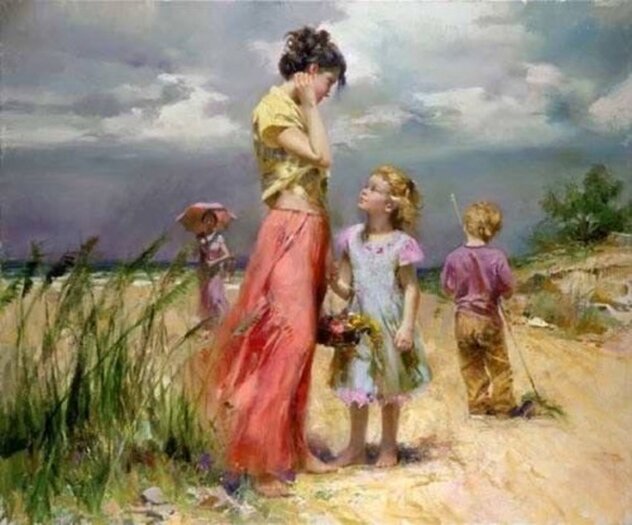 Remember When 2002 - Embellished Giclee on Canvas Limited Edition Print by  Pino
