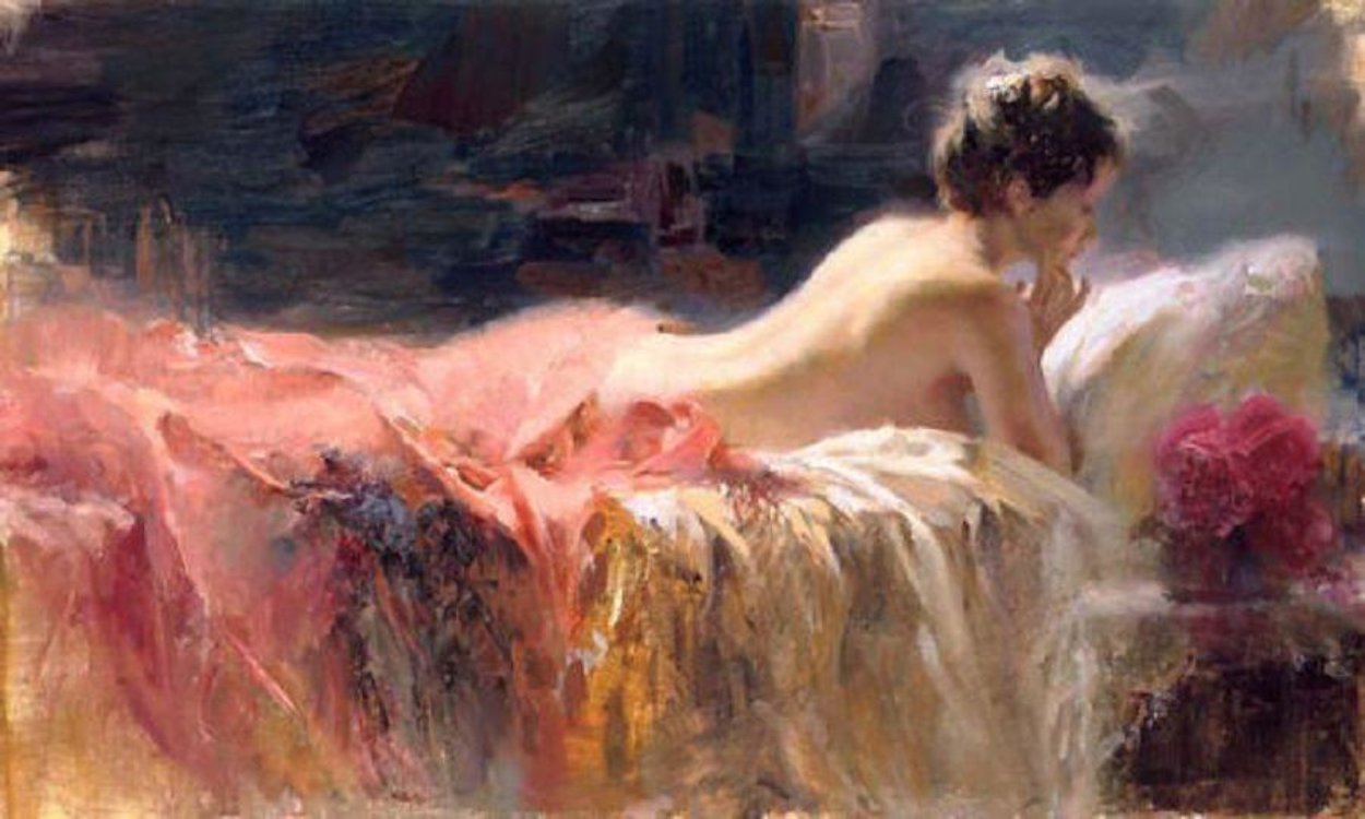 Soft Light Embellished Limited Edition Print by Pino Soft Light Embellished Limited Edition Print by Pino
