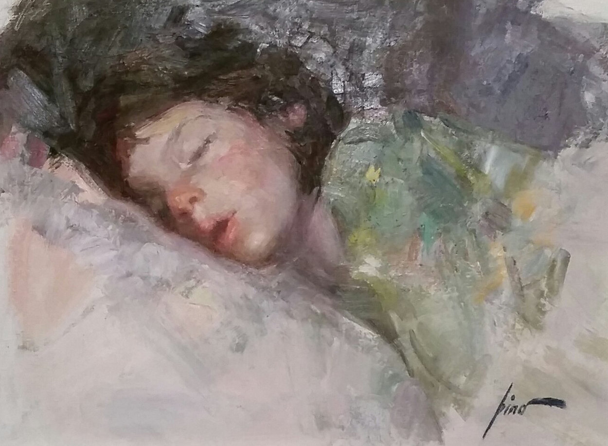 Sleeping Child 26x30 Original Painting by Pino Sleeping Child 26x30 Original Painting by Pino