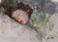 Sleeping Child 26x30 Original Painting by Pino - 0 Sleeping Child 26x30 Original Painting by Pino - 0