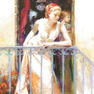 At the Balcony - Huge Limited Edition Print -  Pino