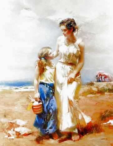 By the Sea - Huge Giclee on Canvas Limited Edition Print -  Pino