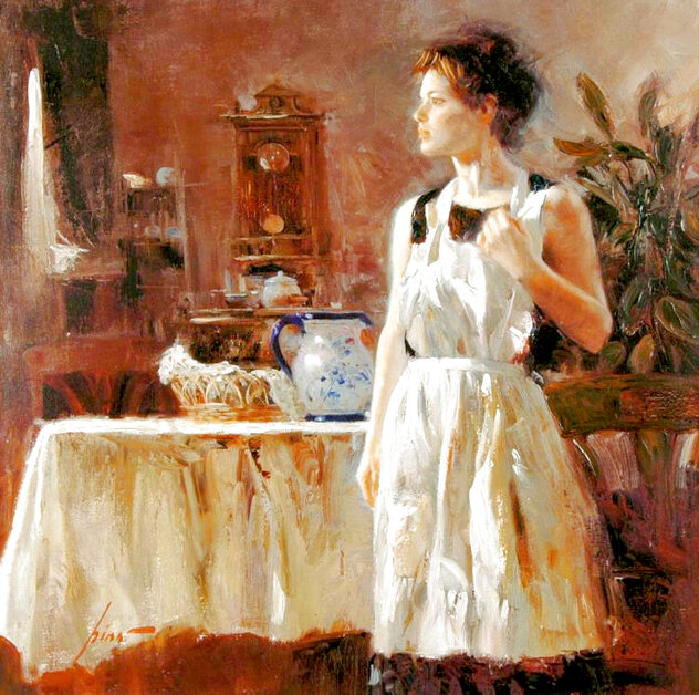 Sunday Chores 2004 Embellished Giclee on Canvas Limited Edition Print by  Pino