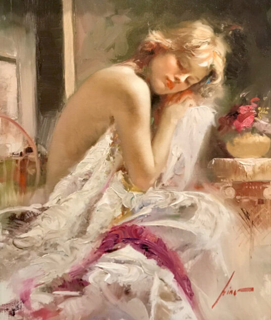 Prelude 2008 - Framed Embellished Giclee on Canvas by  Pino