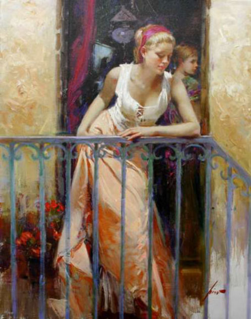 At The Balcony Limited Edition Print by  Pino