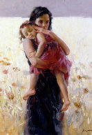 Maternal Instincts AP 2008 Embellished Limited Edition Print by Pino - 0 Maternal Instincts AP 2008 Embellished Limited Edition Print by Pino - 0
