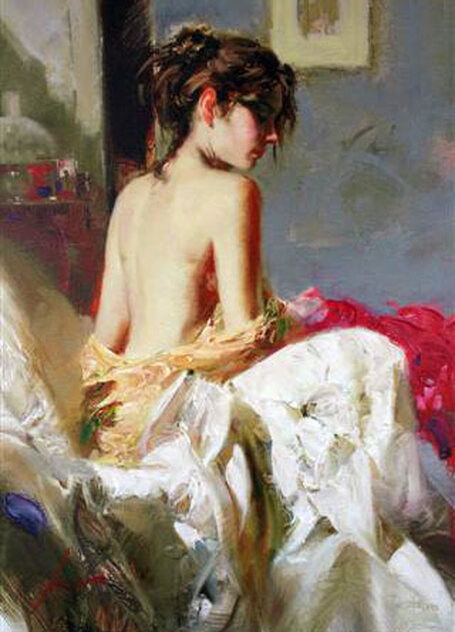Enchanted - Framed  Embellished Giclee on Canvas 2009 by  Pino