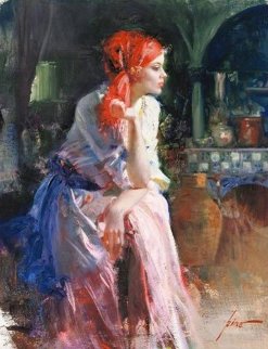 Lost in Thought Embellished Limited Edition Print - Pino Lost in Thought Embellished Limited Edition Print - Pino