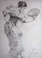 Flamenco Dancer Drawing 2010 30x26 Drawing by Pino - 0 Flamenco Dancer Drawing 2010 30x26 Drawing by Pino - 0