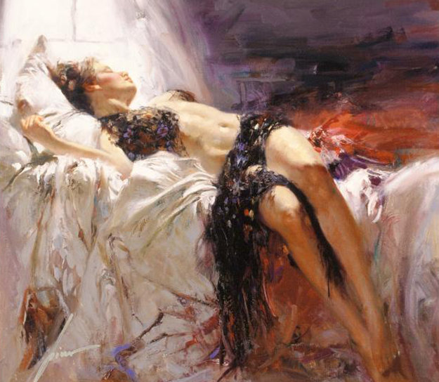 Morning Dreams 2005 Embellished Limited Edition Print by Pino Morning Dreams 2005 Embellished Limited Edition Print by Pino