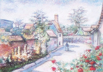 La Rue Principal a Fleury Pastel 1993 10x13 Original Painting - H. Claude Pissarro La Rue Principal a Fleury Pastel 1993 10x13 Original Painting - H. Claude Pissarro