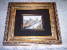 La Rue Principal a Fleury Pastel 1993 10x13 - France Original Painting by H. Claude Pissarro - 1