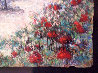 La Rue Principal a Fleury Pastel 1993 10x13 - France Original Painting by H. Claude Pissarro - 2