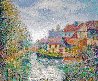 Village Au Bord, De La Rivierie 1995 28x32 Original Painting by H. Claude Pissarro - 0