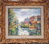 Village Au Bord, De La Rivierie 1995 28x32 Original Painting by H. Claude Pissarro - 1