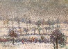 l'Hiver a Athis Pastel 1980 10x15 Drawing by H. Claude Pissarro - 0