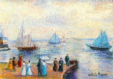 Les Voiliers 15x15 Works on Paper (not prints) - H. Claude Pissarro Les Voiliers 15x15 Works on Paper (not prints) - H. Claude Pissarro