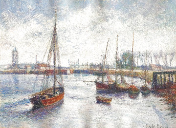 L'entree Ju Canal Au Ouistreham 29x34 Works on Paper (not prints) - H. Claude Pissarro L'entree Ju Canal Au Ouistreham 29x34 Works on Paper (not prints) - H. Claude Pissarro