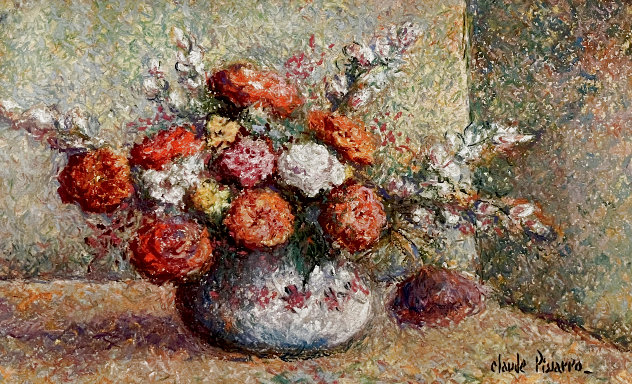 Bouquet 1987 19x24 Original Painting by H. Claude Pissarro