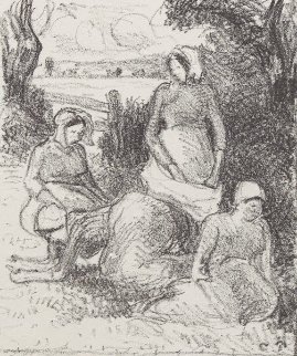 Group De Paysans 1896 Limited Edition Print - Camille Pissarro Group De Paysans 1896 Limited Edition Print - Camille Pissarro
