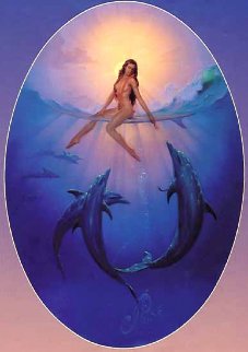 Ocean Fantasy  Embellished 1992 Limited Edition Print - John Pitre