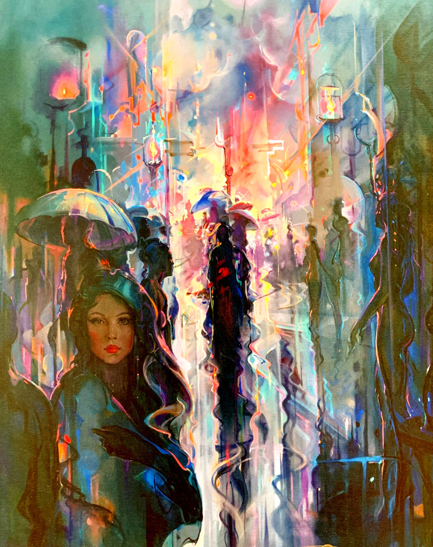 Night Street 2003 Limited Edition Print by John Pitre Night Street 2003 Limited Edition Print by John Pitre
