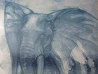 Elephant Watercolor 30x24 Watercolor by John Pitre - 2