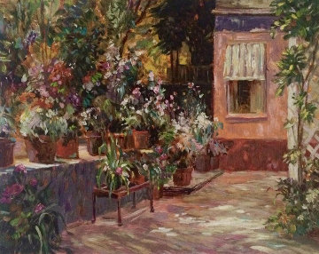 Patio Limited Edition Print - Henri Plisson Patio Limited Edition Print - Henri Plisson