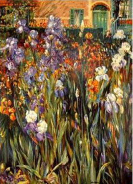 Garden At Giverny 1991 Limited Edition Print by Henri Plisson