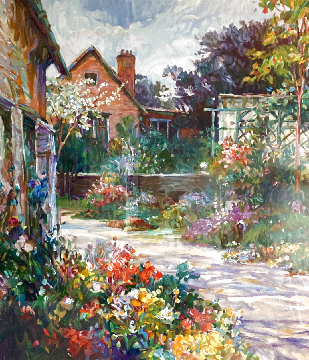 Chichester Garden 1992 Serigraph 30x25 by Henri Plisson - For Sale on ...