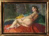 Nude on the Bed 25x37 Original Painting by Roman Podobedov - 1