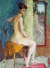 Nude Near the Mirror 1960 46x34 Original Painting by Roman Podobedov - 0