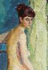 Nude Near the Mirror 1960 46x34 Original Painting by Roman Podobedov - 1