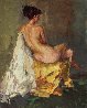 Sitting Nude From the Back 39x31 Original Painting by Roman Podobedov - 0