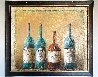 Four Vintage Bottles 46x54 Huge Original Painting by Dina Podolsky - 1