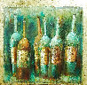 Old Wine Bottles 44x44 Huge Original Painting by Dina Podolsky - 0