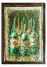 Nine Wine Bottles 55x39 Huge Original Painting by Dina Podolsky - 1
