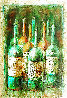 Nine Wine Bottles 55x39 Huge Original Painting by Dina Podolsky - 0