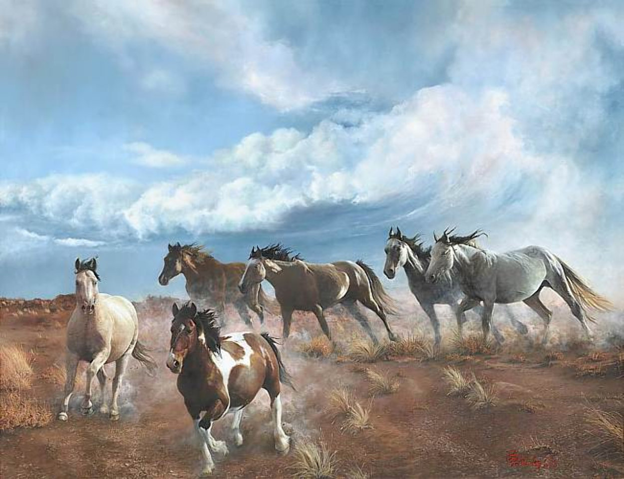 Into the Wind 62x76 Super Huge Original Painting by J.F. Policky Into the Wind 62x76 Super Huge Original Painting by J.F. Policky