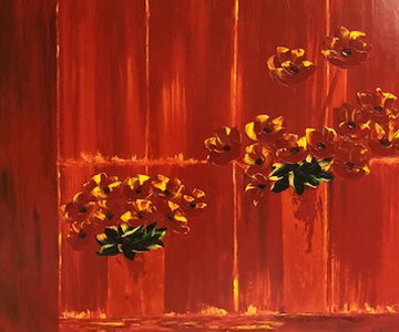Tete a Tete Unique 48x60 Embellished Super Huge Works on Paper (not prints) - Jaline Pol Tete a Tete Unique 48x60 Embellished Super Huge Works on Paper (not prints) - Jaline Pol