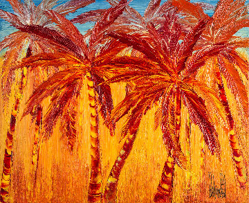 Coucher De Soleil Sous Les Tropiques 2017 20x24 Original Painting - Jaline Pol Coucher De Soleil Sous Les Tropiques 2017 20x24 Original Painting - Jaline Pol