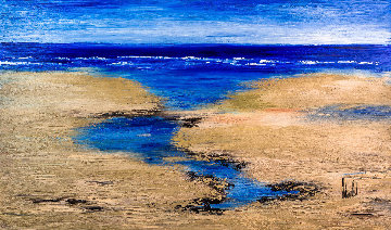 Entre Ciel Et Mer (Between Sky And Sea) 2018 36x58 Original Painting - Jaline Pol Entre Ciel Et Mer (Between Sky And Sea) 2018 36x58 Original Painting - Jaline Pol