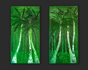 Musique De l\'été 2019 Set of 2 72x36 Original Painting - Jaline Pol Musique De l\'été 2019 Set of 2 72x36 Original Painting - Jaline Pol